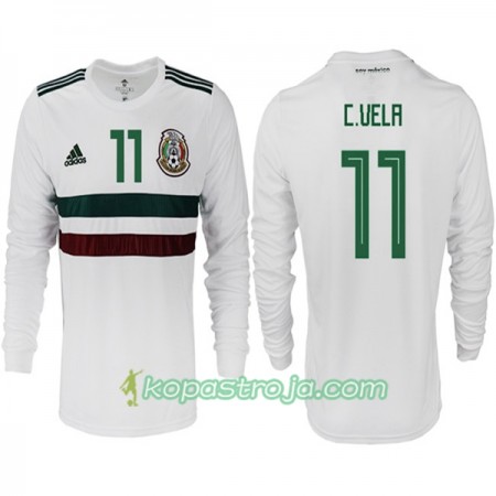 Billiga Fotbollströjor Mexiko C.VELA 11 VM 2018 Borta tröja Långärmad